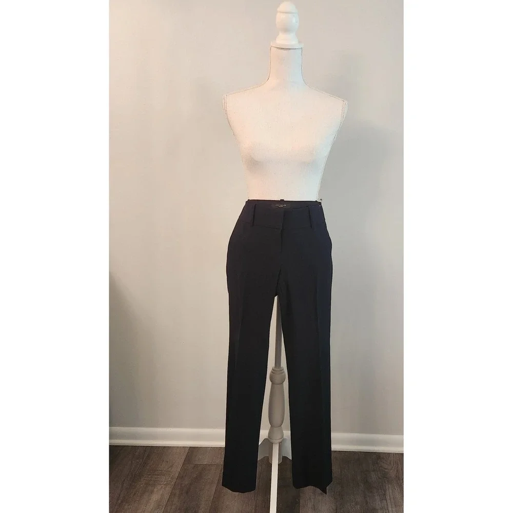 Ann Taylor Black Straight Leg Dress Pants – Classic Professional Fit Size 2P - Picture 1 of 5
